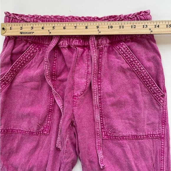 Anthropologie Women's Pink Rhys Utility Jogger LINEN Blend in Size XS - Picture 7 of 10